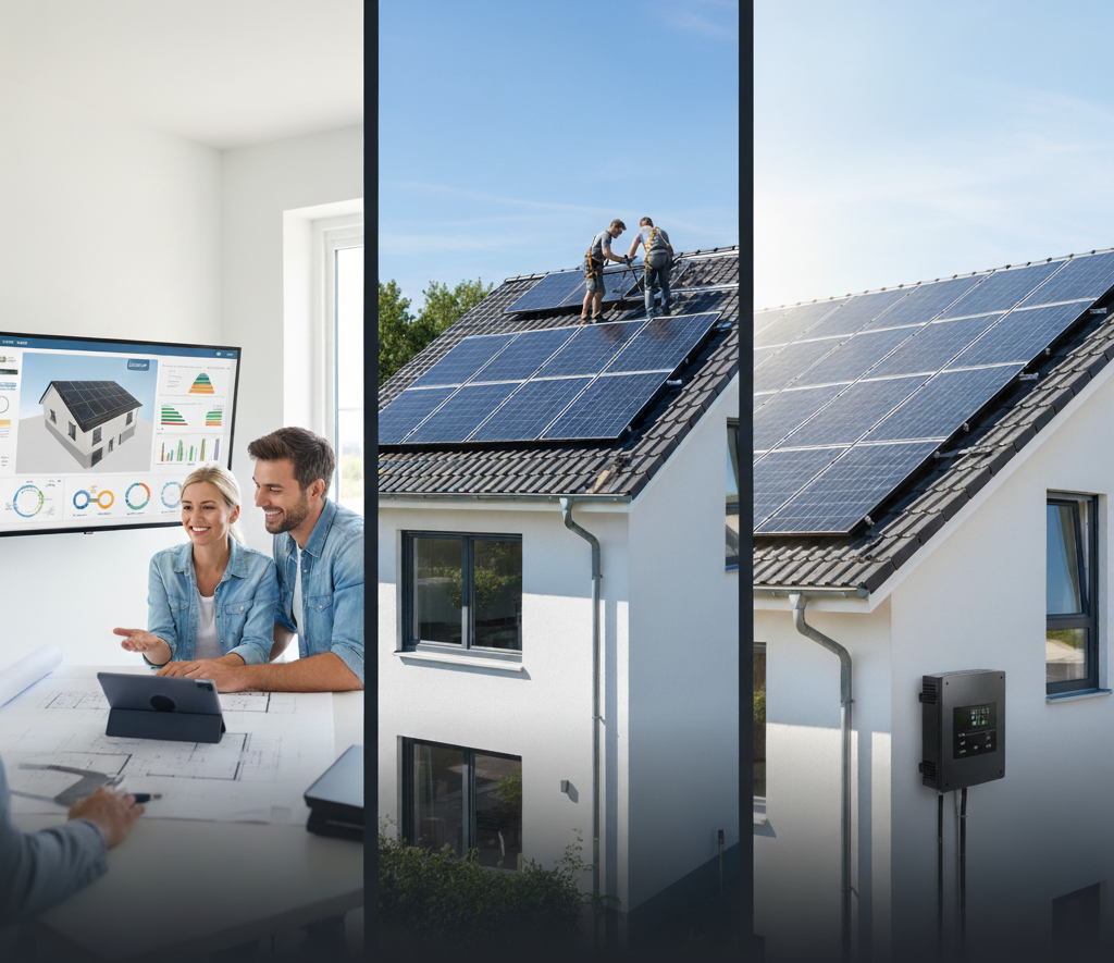 Planung und Installation von Photovoltaikanlage in Hamburg 